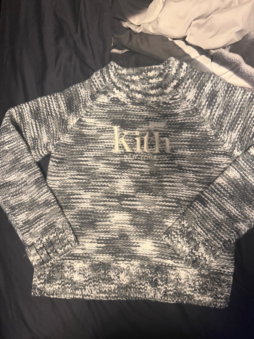 Kith Marled Gray Crewneck Sweater